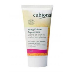 Eubiona medovo-bylinkový denní krém 50 ml   Přírodní denní krém s medem a bylinkami pro suchou a poškozenou pleť. Med a výtažek z ginkga chrání pleť před...