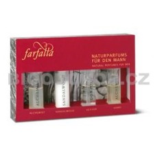 Akční balíček Farfalla set mini pánské parfémy 4 ks   Všechny čtyři přírodní pánské přírodní parfémy (Alchemist, Vetiver, Uomo a Sandalwood) v mini sprejích. 4 kusy...