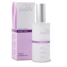 Farfalla Rosa-Iris pleťové tonikum 80ml   Lehké, očistné a jemně revitalizující pleťové tonikum s bio-organickou růžovou vodou. Balení 80 ml.