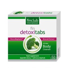 Fin Detoxitabs (40 tbl) Spalování tuku, redukce váhy, probiotické kultury, zažívání Finclub