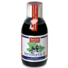 AKCE Fin Ferrofortis B (250 ml) Zdroj železa   Ferrofortis B je zdrojem železa rostlinného původu, B vitamínů a kyseliny listové. Je slazen medem, obsahuje rybízový...