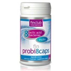 Probi8caps (70 cps) "Spojený efekt" probiotik a inulinu Probiotické kultury, žaludek, střeva, zažívání Finclub