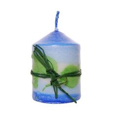 Malá polévaná vonná svíčka s aroma oceánu 50x50 mm   Polévaná aromatizovaná svíčka  Velikost 50x50 mm