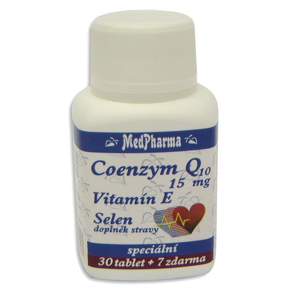 COENZYME Q10 + VITAMIN E + SELEN 37tbl doplněk energie, ochrana srdce