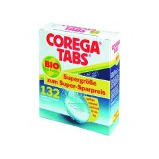 Corega Tabs Bio 17 x 8 - 136 ks Formel   Tablety na čištění a dezinfekci zubních náhrad. Směs proteolytických enzymů, detergentů a bělicích činidel. Balení...