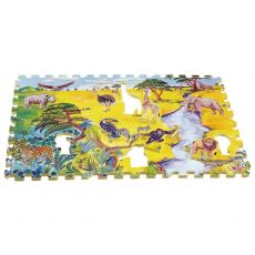 Pěnové puzzle Afro zvířata - PN 100 Ostatní  Kvalitní celopotištěné pěnové podlahové puzzle s motivem zvířat Africké savany. V balení je šest desek 30 x 30 cm a...