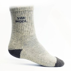Yak wool ponožky šedá/hnědá Ponožky z vlny Ostatní