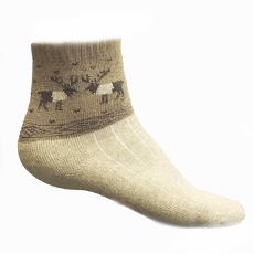 Yak wool ponožky vánoční světle hnědá Ponožky z vlny Ostatní