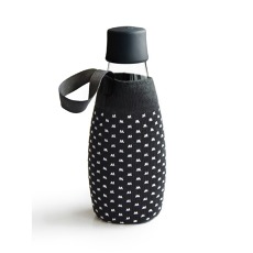 Obal na láhev Retap 0,5l - černý s "V" vzorem Eco láhve Retap