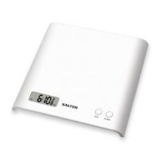 Kuchyňská elektronická váha Salter 1066   Elegantní štíhlá váha s velkým LCD displejem, s funkcí dovažování, s maximálním zatížením do 3 kg.