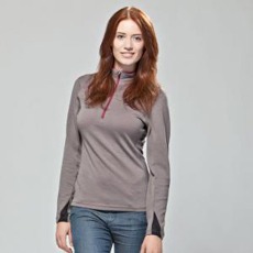 Dámská mikina SENSOR MERINO MULTISTRETCH krátký zip opál Výrobky z ovčí vlny Sensor