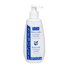 SEBUCEL LIPOskin tělové mléko na suchou pleť   Dermatokosmetická voda v oleji je doporučena i pro osoby s vrozenou nebo získanou suchostí pokožky se šupinatěním a...