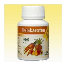 Beta karoten 10.000 m.j. (6 mg) - 100 tob. + ZDARMA 100 tob.   Antioxidant pro dobrý zrak a zdravější opálení.Příznivě ovlivňuje obranyschopnost kůže proti...