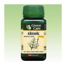 Křemík 125 mg, extrakt z přesličky - 90 tbl.   Příznivě ovlivňuje stav štěpivých, lámavých vlasů i nehtů.Vhodný doplňek léčby osteoporózy, kožních...