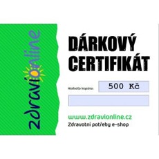 Dárkový certifikát - 500 Kč   Nevíte si rady s výběrem dárku pro své blízké?! Jednoduchým řešením je dárkový poukaz! Vaši blízcí si potom dárek...