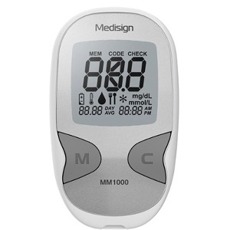 Glukometr Medisign MM1000 + 10 testovacích proužků + 10 lancet Zdravotní přístroje Ostatní