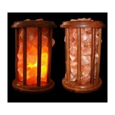 Dřevěná klec se solnými kameny Solné lampy Ostatní