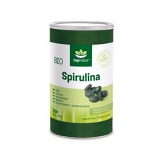 Topnatur Bio Spirulina 750 tablet Chlorella, zelené potraviny, ječmen Topnatur