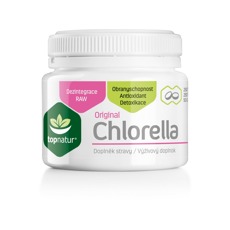 Topnatur Chlorella 250 tablet Chlorella, zelené potraviny, ječmen Topnatur