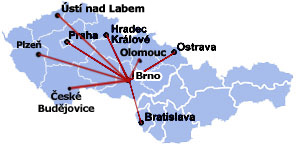 Výdejní místa: Praha, Brno, Ostrava, Hradec Králové, Bratislava