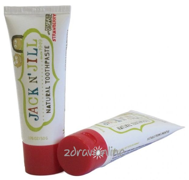 Jack and Jill dětská zubní pasta BIO jahoda 50g Zdraví Online