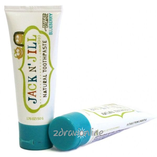 Jack and Jill dětská zubní pasta BIO borůvka 50g Zdraví Online