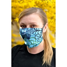Ochranná respirační rouška tyrkys vzor - 2ks Zdravé dýchání Ostatní