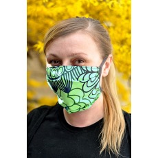 Ochranná respirační rouška zelená vzor- 2ks Zdravé dýchání Ostatní