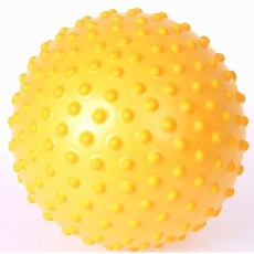 Sensyball s výstupky 10 cm Gymnic Italy  Akupresurní míč žluté barvy s jemnými masážními výstupky. Příjemně promasíruje potřebná zthuhlá místa na těle. Průměr...