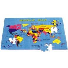 Mapa světa - puzzle Cvičení pro děti Ostatní