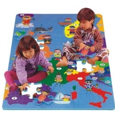 Mapa Evropy - puzzle Cvičení pro děti Ostatní